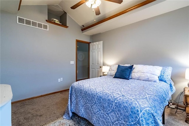 131 NW 171st Rd, Warrensburg, MO 64093 - carpeted bedroom with lofted ceiling and ceiling fan