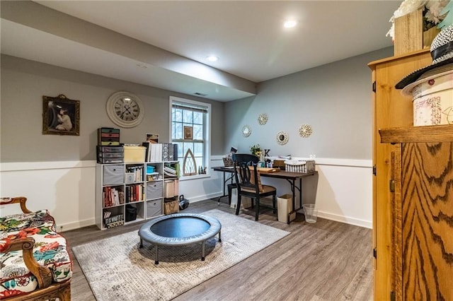 131 NW 171st Rd, Warrensburg, MO 64093 - home office with wood finished floors and recessed lighting