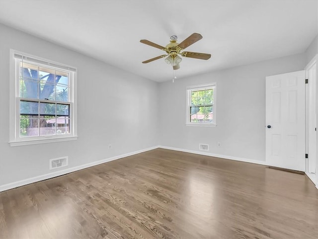 15378 E 45th St S, Independence, MO 64055 - spare room with baseboards, ceiling fan, and wood finished floors
