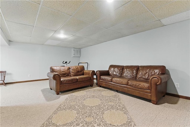 12411 W 100th St, Lenexa, KS 66215 - carpeted living room with a drop ceiling