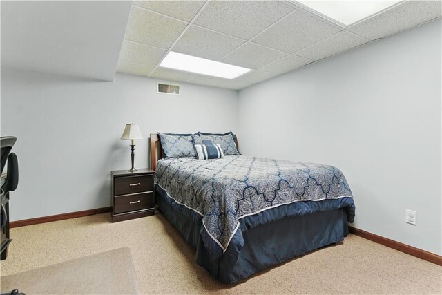 12411 W 100th St, Lenexa, KS 66215 - bedroom with carpet floors and a drop ceiling