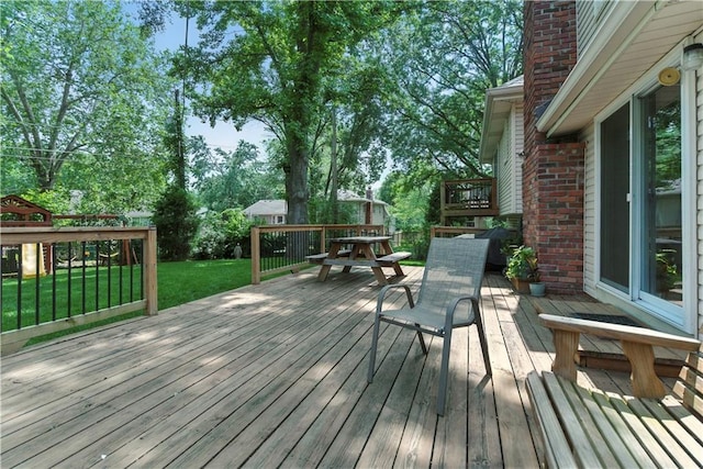 12411 W 100th St, Lenexa, KS 66215 - deck with a yard
