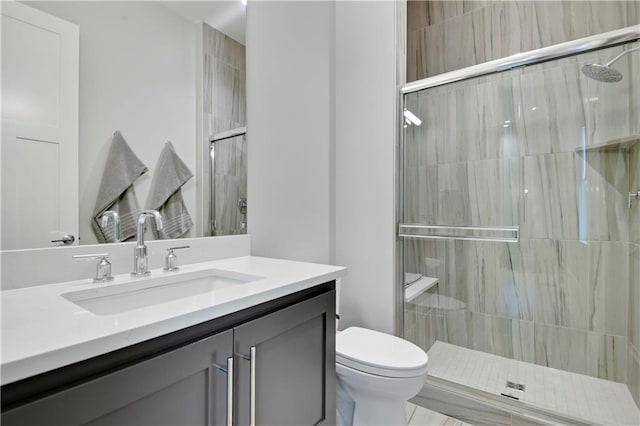 15601 Catalina St, Overland Park, KS 66224 - bathroom with toilet, vanity, and a shower stall