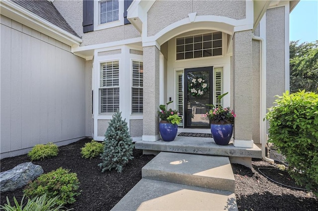 23856 W 124th Ct, Olathe, KS 66061 - doorway to property with stucco siding