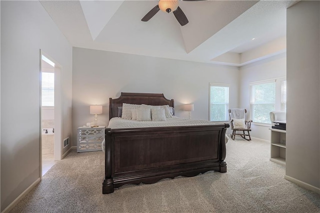 23856 W 124th Ct, Olathe, KS 66061 - bedroom featuring carpet, a ceiling fan, and ensuite bathroom