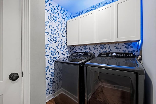 12001 S Hagan St, Olathe, KS 66062 - laundry area with cabinet space and washer and clothes dryer