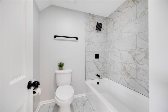 513 Forestglen Ln, Lansing, KS 66043 - bathroom with marble look tiles and shower / washtub combination