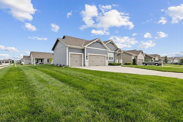 1517 SW Arbor Creek Dr, Lees Summit, MO 64082 - view of front of house with a garage, a front lawn, concrete driveway, and a residential view