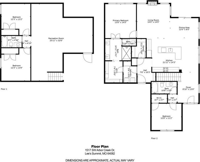 1517 SW Arbor Creek Dr, Lees Summit, MO 64082 - floor plan / room layout