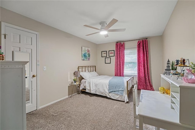2204 W 123rd Ter, Leawood, KS 66209 - bedroom with carpet floors, baseboards, and ceiling fan