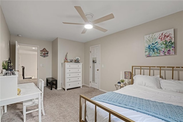 2204 W 123rd Ter, Leawood, KS 66209 - bedroom featuring carpet flooring, baseboards, and a ceiling fan
