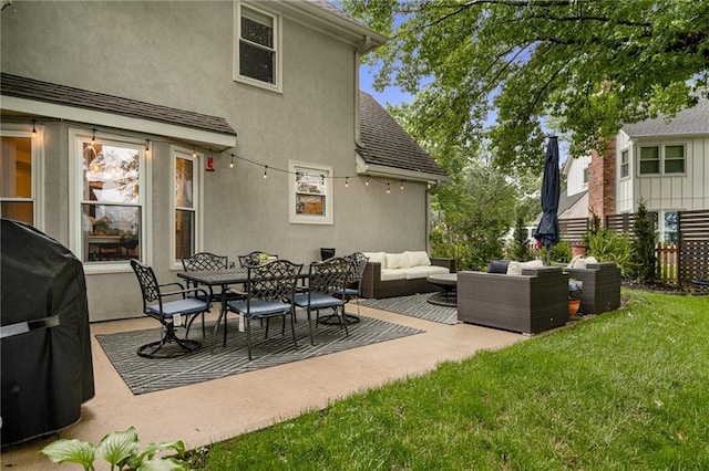 2204 W 123rd Ter, Leawood, KS 66209 - view of patio with outdoor lounge area and grilling area
