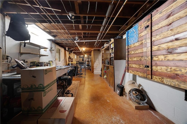 3814 S Outer Belt Rd, Oak Grove, MO 64075 - unfinished below grade area featuring a workshop area