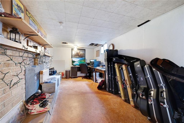 3814 S Outer Belt Rd, Oak Grove, MO 64075 - below grade area with a desk