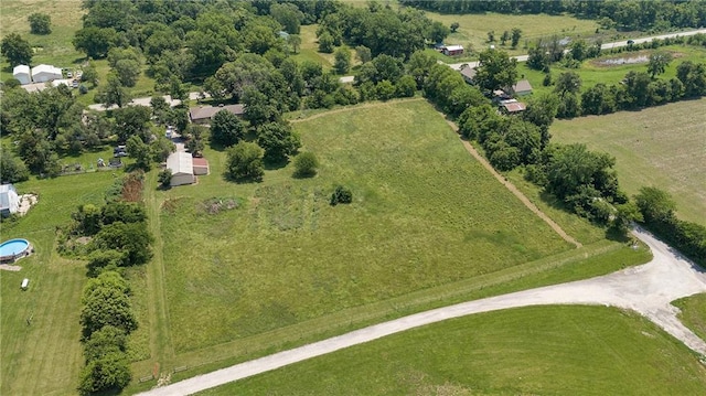 3814 S Outer Belt Rd, Oak Grove, MO 64075 - aerial view of property and surrounding area featuring rural landscape