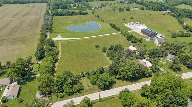 3814 S Outer Belt Rd, Oak Grove, MO 64075 - aerial overview of property's location featuring rural landscape and a nearby body of water