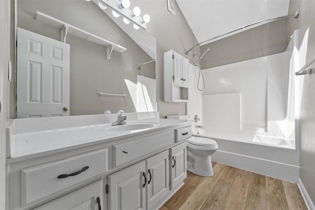 701 NE Hunters Cir, Blue Springs, MO 64014 - full bathroom featuring  shower combination, vanity, and wood finished floors