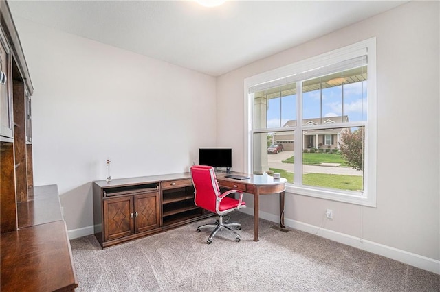 24842 W 144th St, Olathe, KS 66061 - office area featuring baseboards and light carpet