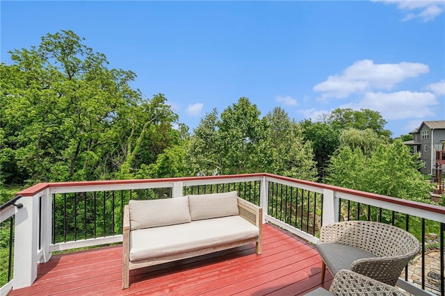 24842 W 144th St, Olathe, KS 66061 - wooden deck with an outdoor hangout area