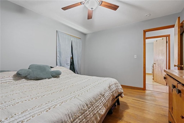 31882 W 180th St, Lawson, MO 64062 - bedroom featuring light wood-style floors, baseboards, and a ceiling fan