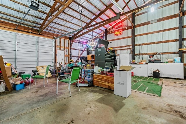31882 W 180th St, Lawson, MO 64062 - garage featuring metal wall and a garage door opener