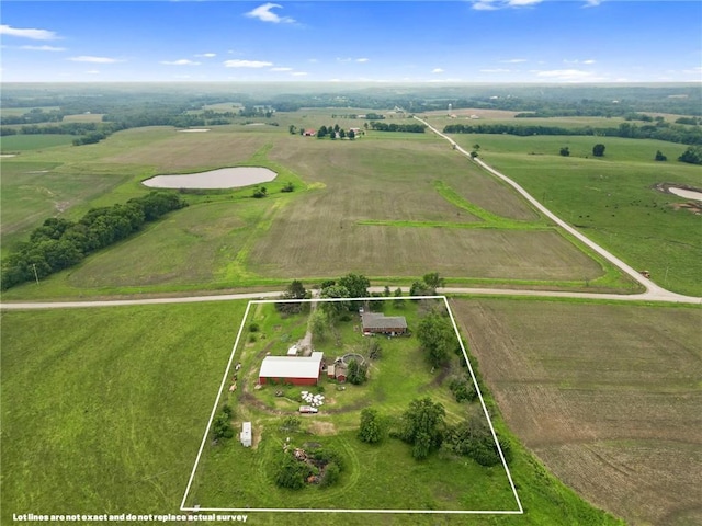 31882 W 180th St, Lawson, MO 64062 - view of rural area featuring property parcel outlined and large plots for crops