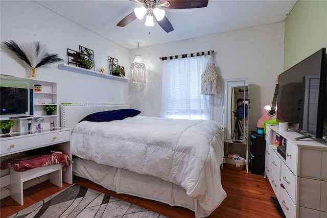 822 S Noland Rd, Independence, MO 64050 - bedroom featuring wood finished floors and ceiling fan