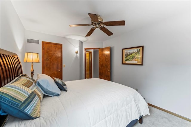 16362 W Briarwood Ct, Olathe, KS 66062 - carpeted bedroom with baseboards and a ceiling fan
