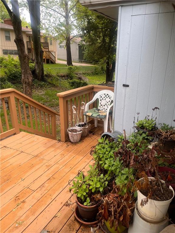 2501 N 73rd Ter, Kansas City, KS 66109 - view of wooden deck