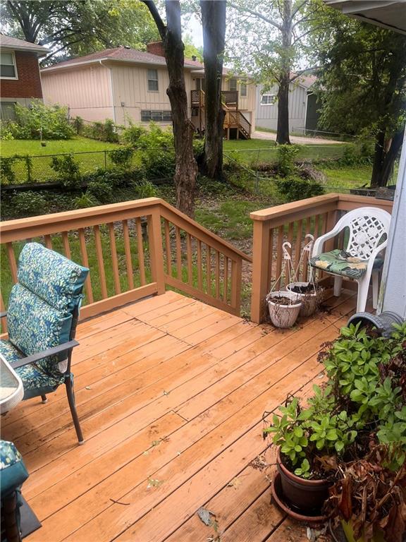 2501 N 73rd Ter, Kansas City, KS 66109 - view of wooden deck