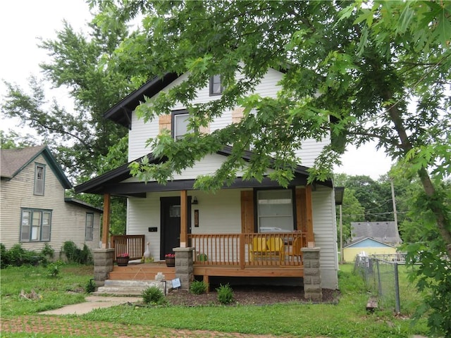 205 W Wea St, Paola, KS 66071 - view of front of house with covered porch