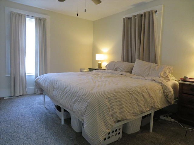 205 W Wea St, Paola, KS 66071 - carpeted bedroom with ceiling fan