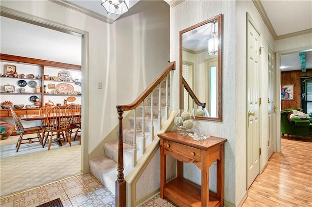 11814 W 149th St, Olathe, KS 66062 - staircase with ornamental molding