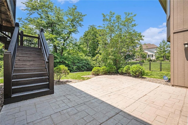 4512 NE Parks Summit Ter, Lees Summit, MO 64064 - view of patio with stairway
