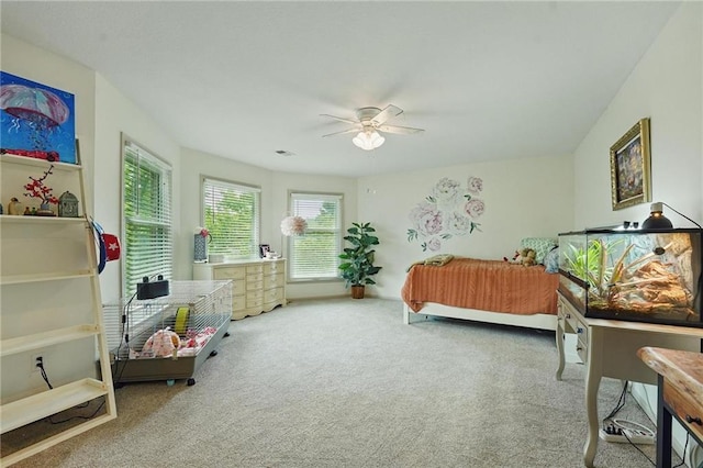 3632 NW Blue Jacket Dr, Lees Summit, MO 64064 - bedroom featuring carpet flooring and a ceiling fan
