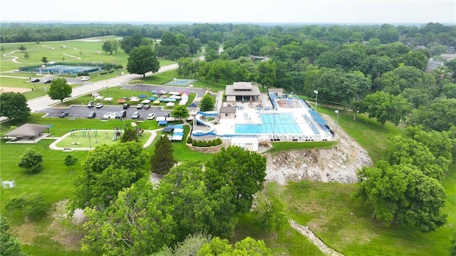 3632 NW Blue Jacket Dr, Lees Summit, MO 64064 - drone / aerial view of a pool