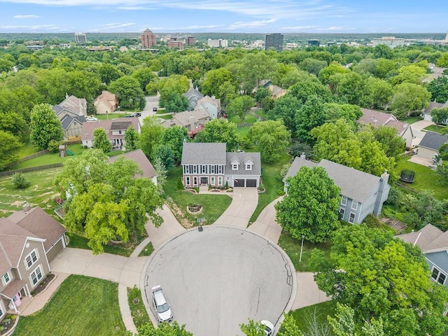 11601 Conser St, Overland Park, KS 66210 - aerial perspective of suburban area with a tree filled landscape