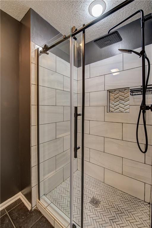 610 SE Joel Ave, Lees Summit, MO 64063 - full bathroom with a shower stall and a textured ceiling