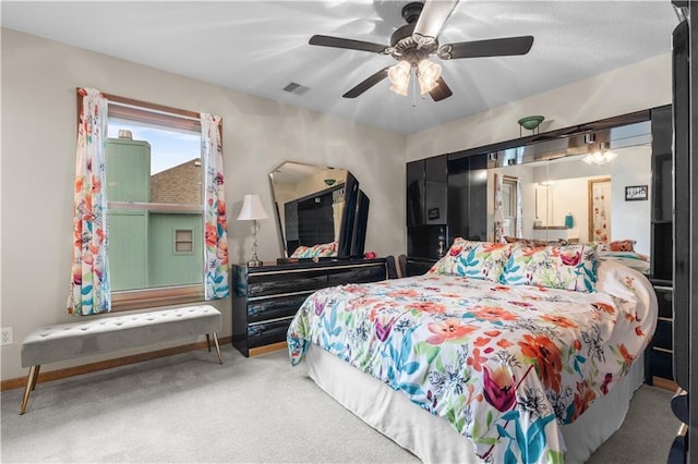 4022 SW Flintrock Dr, Lees Summit, MO 64082 - bedroom featuring carpet floors, baseboards, and a ceiling fan