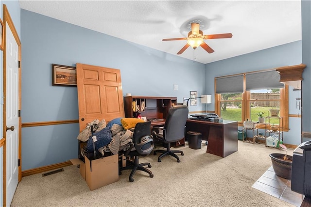 4022 SW Flintrock Dr, Lees Summit, MO 64082 - carpeted office with ceiling fan
