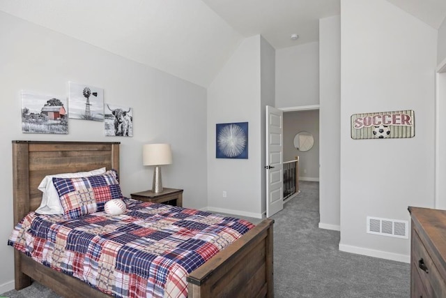 22112 W 80th Ter, Shawnee, KS 66220 - carpeted bedroom with vaulted ceiling and baseboards