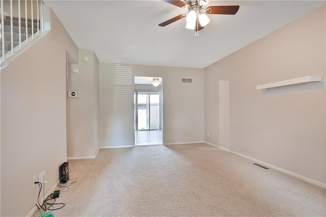 6773 N Askew Cir, Gladstone, MO 64119 - carpeted spare room featuring ceiling fan and baseboards