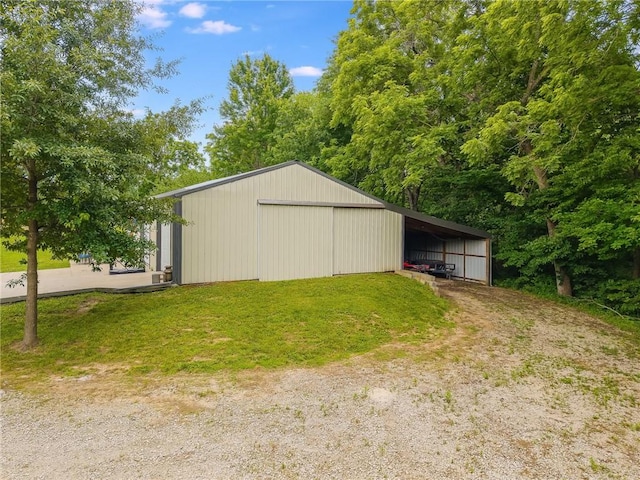 5488 SW Reed Ln, Trimble, MO 64492 - view of pole building with a yard