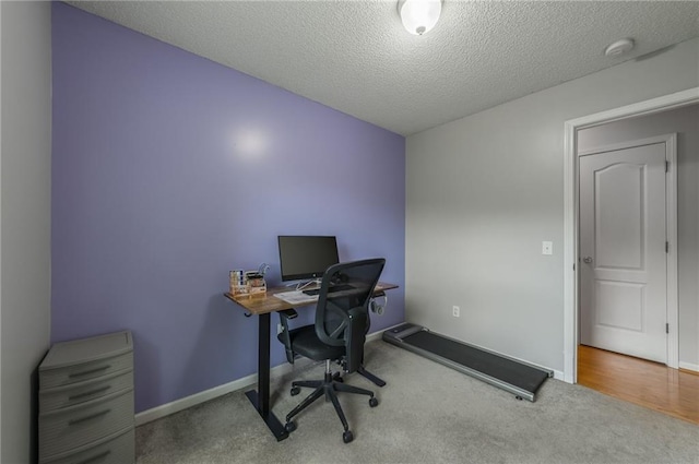 5488 SW Reed Ln, Trimble, MO 64492 - carpeted office space featuring baseboards and a textured ceiling