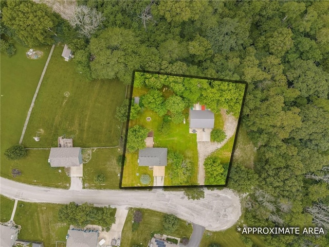 5488 SW Reed Ln, Trimble, MO 64492 - aerial overview of property's location with property boundaries highlighted