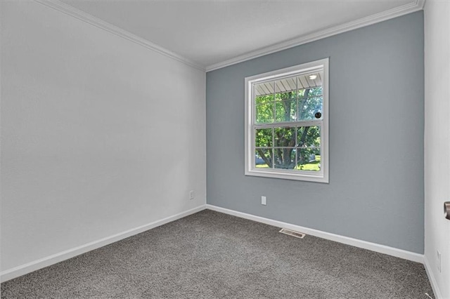 7314 NW 84th Ter, Kansas City, MO 64153 - spare room featuring crown molding, carpet flooring, and baseboards
