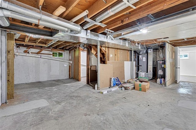 7314 NW 84th Ter, Kansas City, MO 64153 - basement with water heater and heating unit