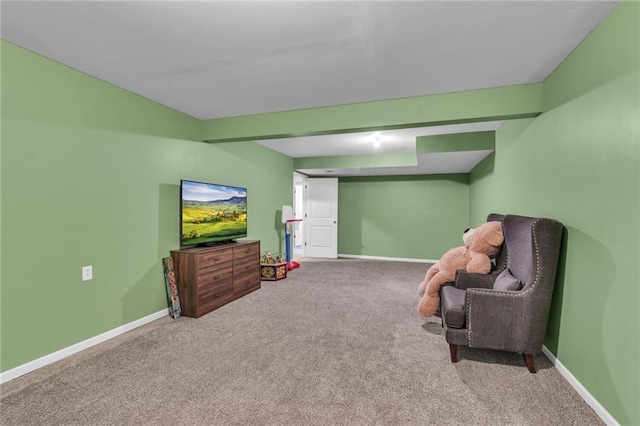 1329 Ann Ave, Kansas City, KS 66102 - living area featuring carpet flooring and baseboards