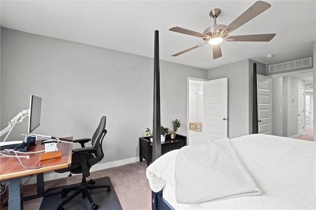 8810 SW 9th Ter, Blue Springs, MO 64064 - bedroom with carpet flooring, a desk, and ceiling fan