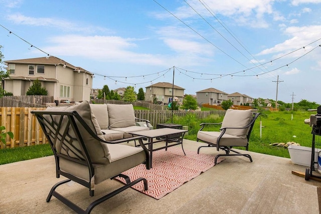 28340 W 164th St, Gardner, KS 66030 - view of patio / terrace with outdoor lounge area and a residential view
